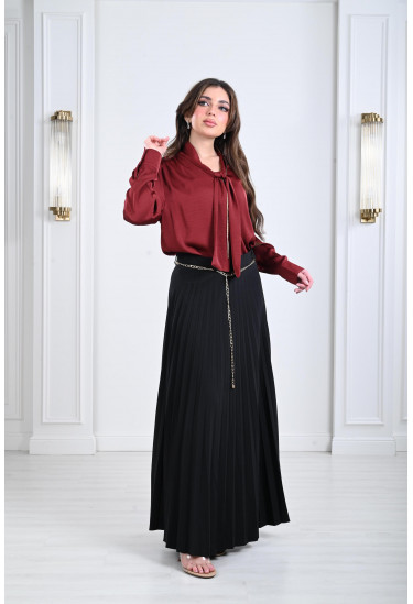 تنورة بيليسيه بسلسال على الخصر تنورة بيليسيه بسلسال على الخصر