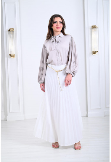 بلوزة صيفية باكمام بيليسية واسعة