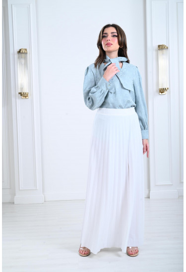 بلوزة نسائية ذات ياقة شرايط بلوزة نسائية ذات ياقة شرايط