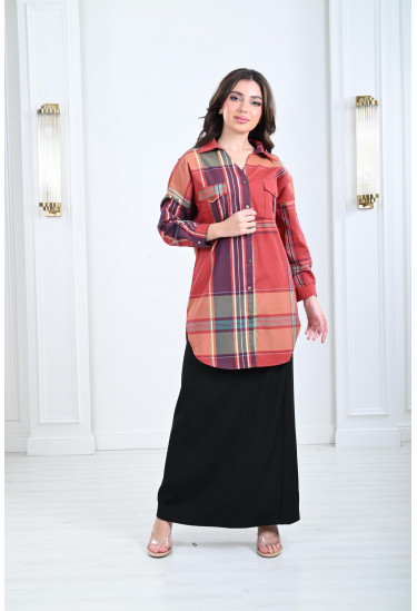 بلوزة نسائية رقيقة بنمط الجيوب