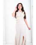 فستان سهرة نسائي مزين بكشكش 