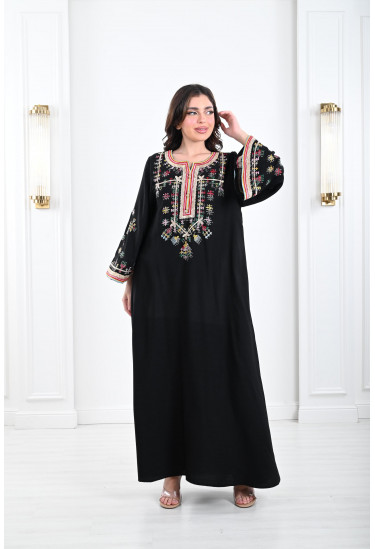 جلابية نسائية بتطريز بارز 