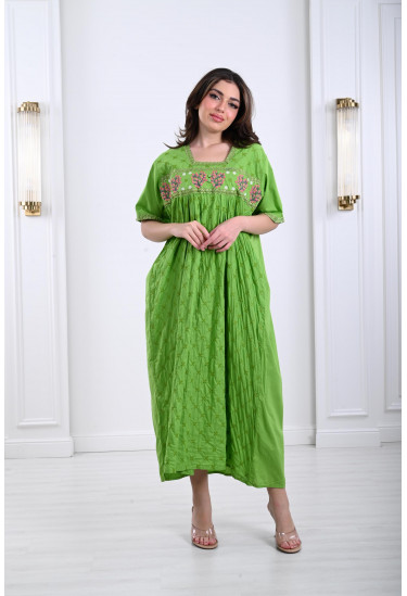 جلابية ميدي مطعمة بالدانتيل