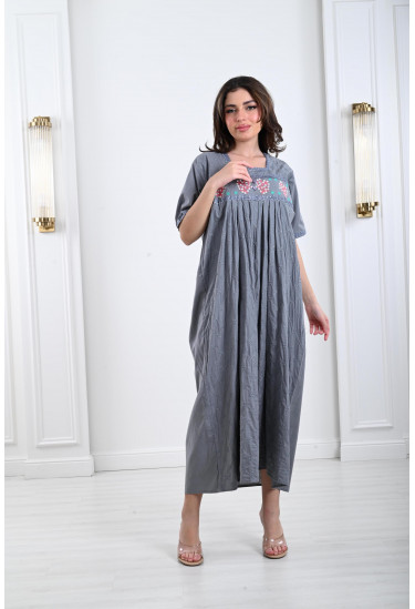 جلابية ميدي مطعمة بالدانتيل