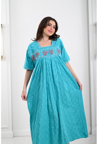 جلابية ميدي مطعمة بالدانتيل