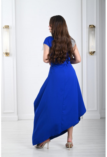 فستان مطرز تطريز خيالي على الكتف