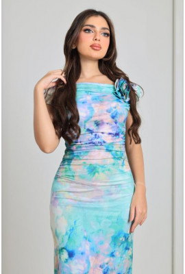 فستان أنثوي بالالوان الساحرة 