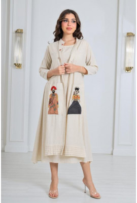 جلابية عصرية بنمط جيوب 