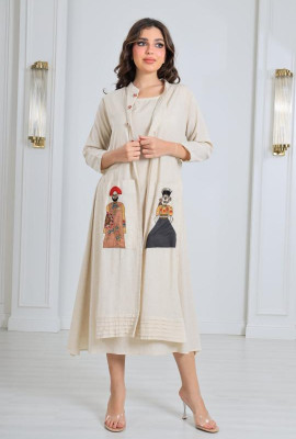 جلابية عصرية بنمط جيوب 