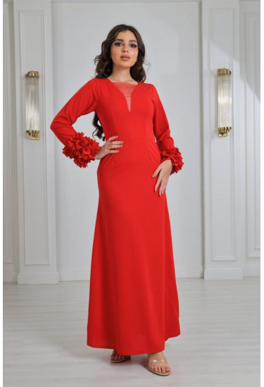 فستان نسائي بأساور كشكش