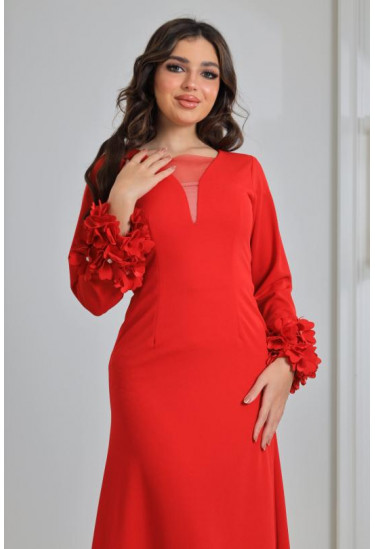 فستان نسائي بأساور كشكش