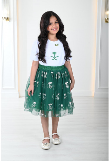 تنورة أطفال تل بنقشة اليوم الوطني تنورة أطفال تل بنقشة اليوم الوطني