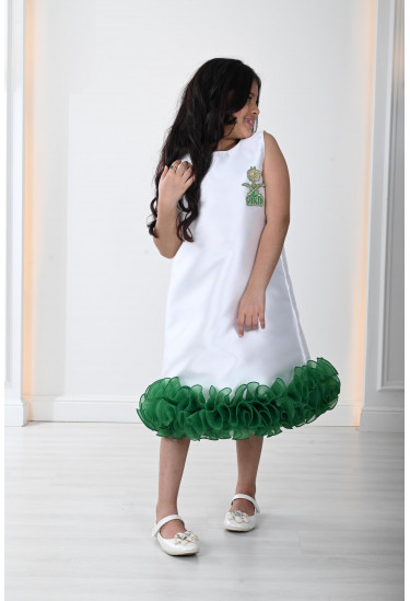 فستان أطفال ذو حواف كشكش فستان أطفال ذو حواف كشكش