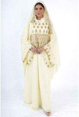 جلابيه طويله بتصميم ملكي