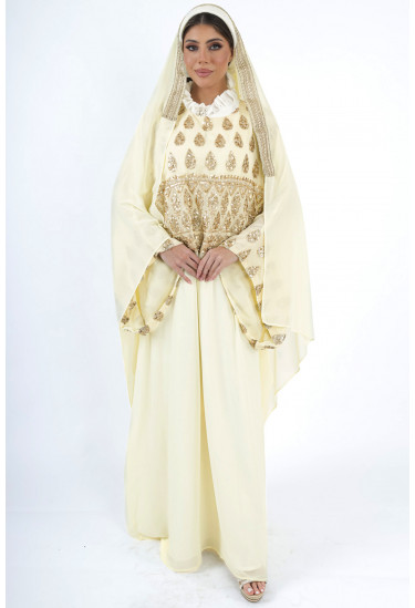 جلابيه طويله بتصميم ملكي