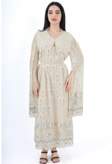 جلابية مطرزة بنمط شرقي أنيق