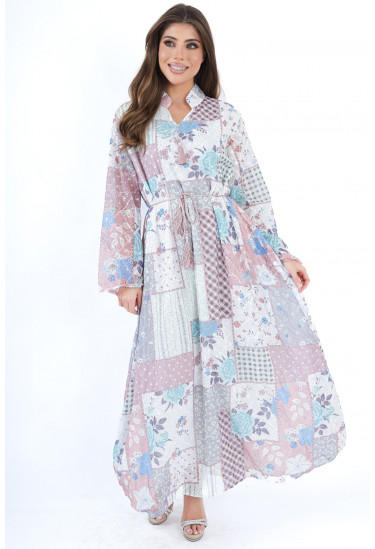 جلابية نسائية بطبعة بوهيمية أنيقة