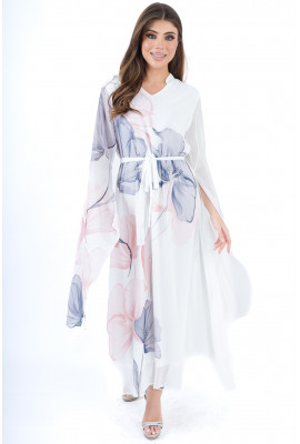 فستان شيفون بنقش زهور ناعمة