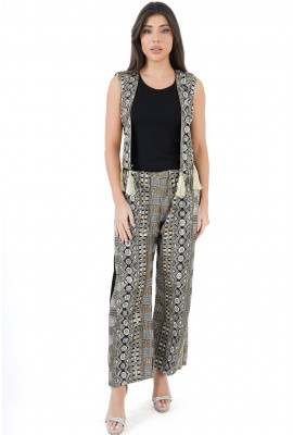 طقم نسائي كاجوال بحواف دلايات 