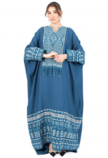 جلابية نسائية بنقوش هندسية جلابية نسائية بنقوش هندسية