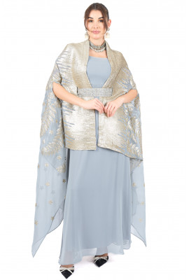 فستان سواريه مع شال فاخر