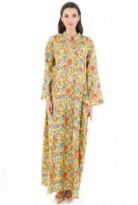 جلابية نسائية بطباعات زهور