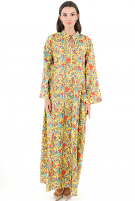 جلابية نسائية بطباعات زهور