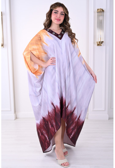 فستان ميدي بتصميم مختلف لطله مميز