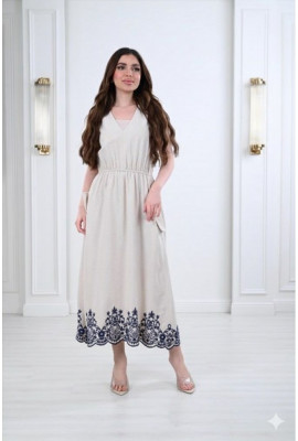 فستان ميدي بأكمام 3/4 فستان ميدي بأكمام 3/4