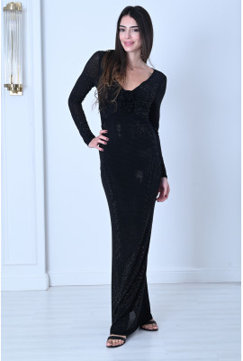 فستان سهره مزين بالترتر 