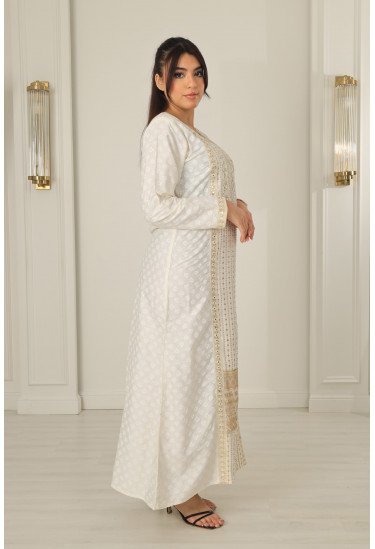 جلابيه نسائي مطرزه بخيوط ذهبية 