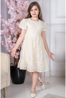 فستان بناتي تطريز زهور