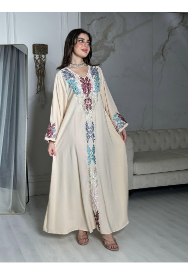 جلابية نسائية مطرزة تطريز جذاب 