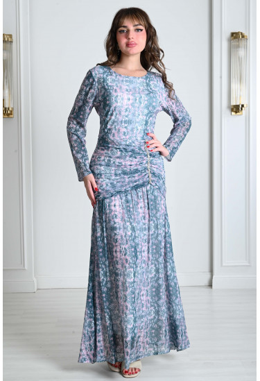 فستان نسائي انيق بكشكشة رقيقة