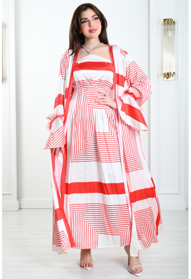 فستان أنيق بقصة منسدلة رقيقة