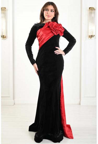 فستان نسائي أنيق بكيب ستان انسيابي