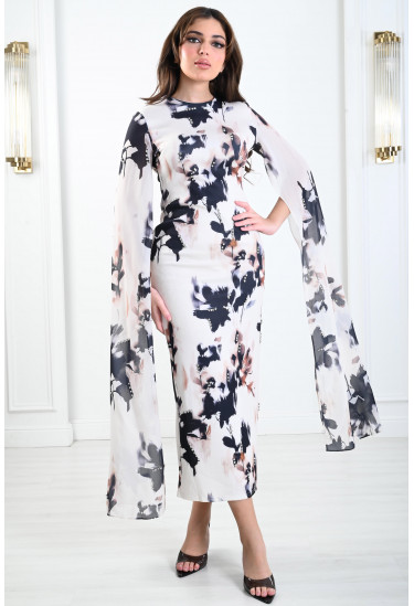 فستان نسائي للسهرات بنمط كتل الألوان