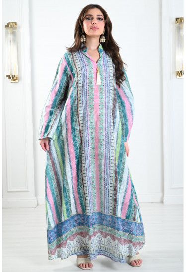 جلابيات نسائية مخططة و ملونة