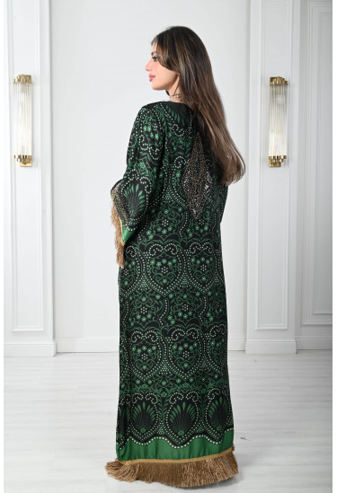 جلابية نسائية مزينة بزخارف  فخمة 