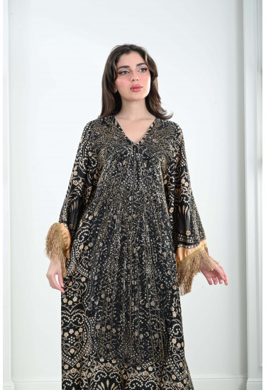 جلابية نسائية مزينة بزخارف  فخمة 