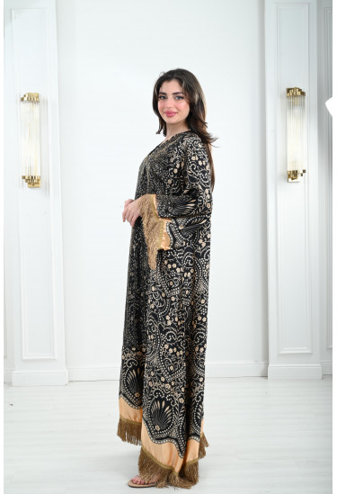 جلابية نسائية مزينة بزخارف  فخمة 