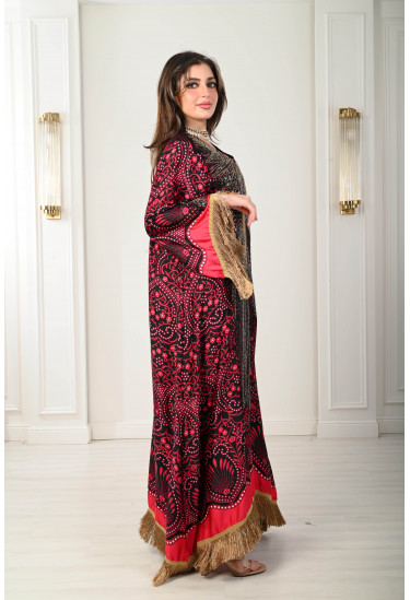 جلابية نسائية مزينة بزخارف  فخمة 