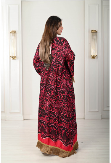 جلابية نسائية مزينة بزخارف  فخمة 