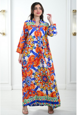 جلابية نسائية بألوان ذاهية 