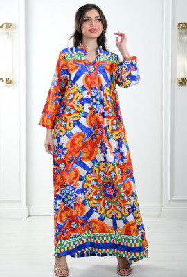 جلابية نسائية بألوان ذاهية 