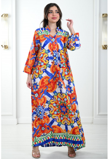 جلابية نسائية بألوان ذاهية 