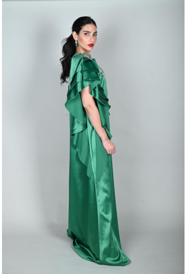 جلابية ستان نسائية بقصة ناعمة 