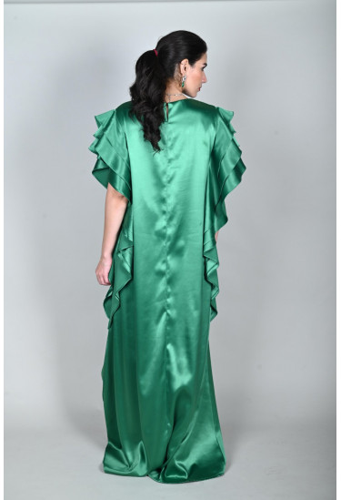 جلابية ستان نسائية بقصة ناعمة 