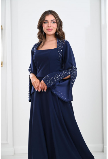 فستان ميدي باكمام مفتوحة