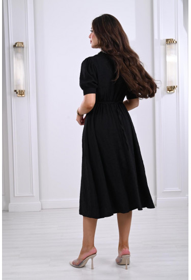 فستان ميدي يتصميم هادئ